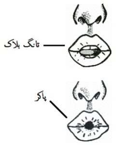 قرارگیری لب ها